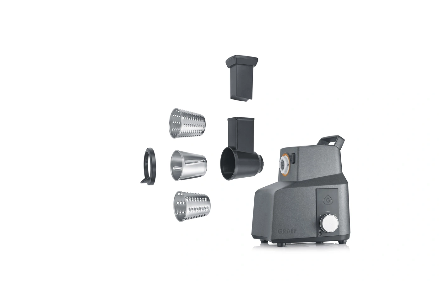 Robot culinaire Graef avec divers accessoires et embouts