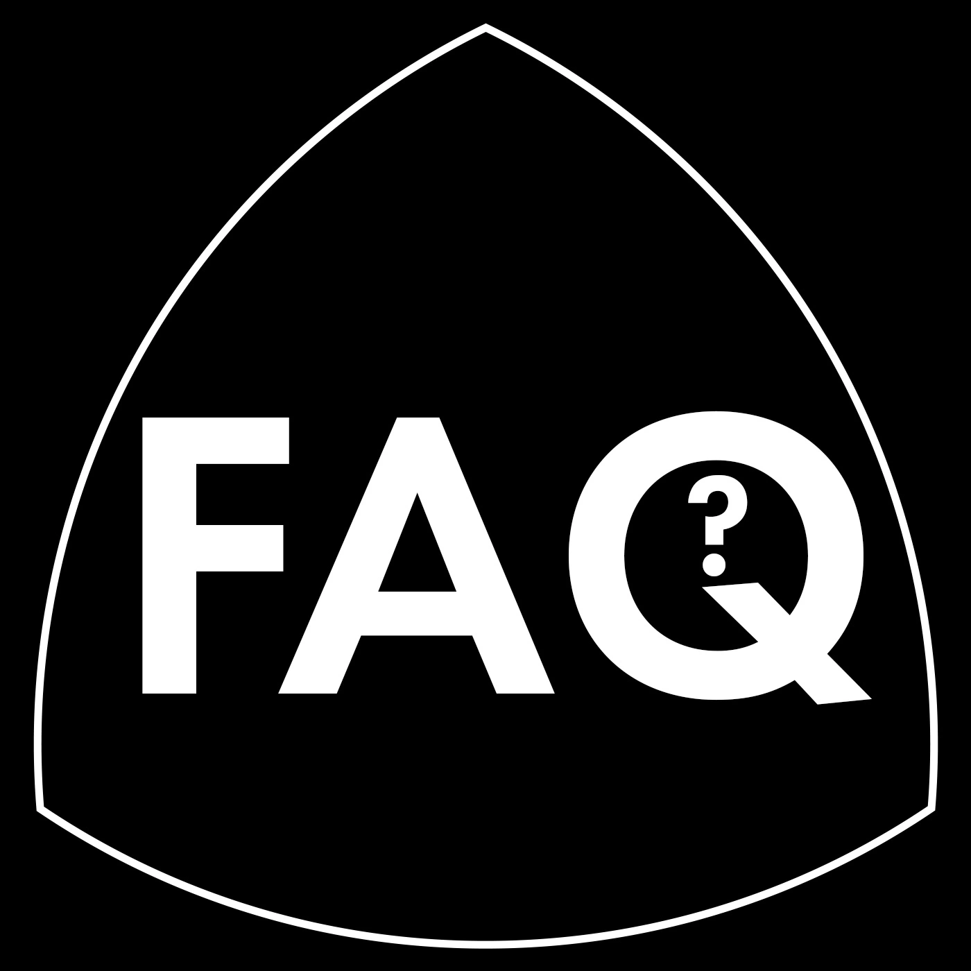 Foire aux questions (FAQ) avec un point d'interrogation dans le Q.