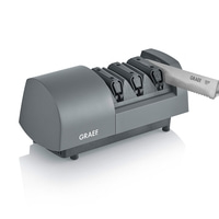Affilacoltelli elettrico Graef, grigio, con coltello, per affilare coltelli, utensile da cucina