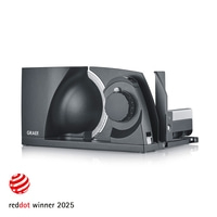 Trancheuse Graef, gris foncé, Red Dot winner 2025, appareil de cuisine, machine à couper, aliments