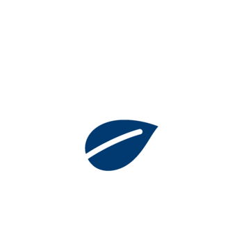 Logo bleu avec une bande blanche et des rectangles noirs en dessous et une barre noire au-dessus.