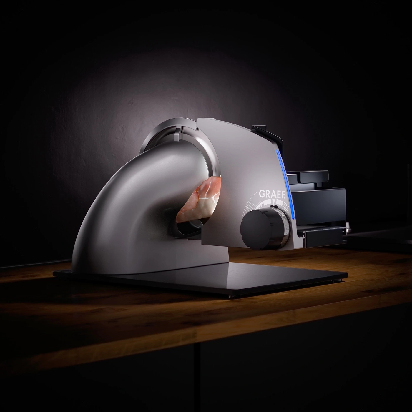 Graef slicer, meat, wood, kitchen, appliance, food, cutting, light, shadow, product