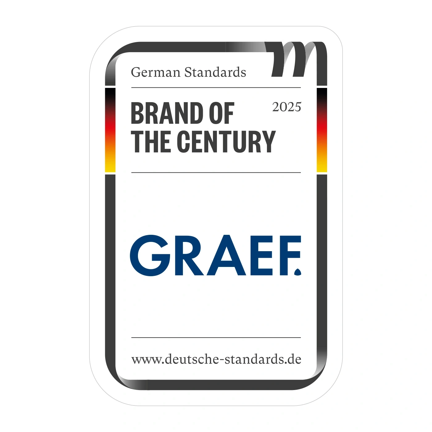 Prix "Marque du Siècle 2025" des German Standards pour Graef.