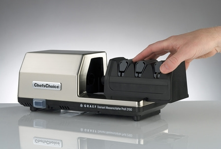 Küchenmesser-Schärfer mit Hand, Chef's Choice, Diamant Messerschärfer Profi 2100.