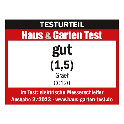 Test result Haus & Garten Test good (1.5) Graef CC120 electric knife sharpener
