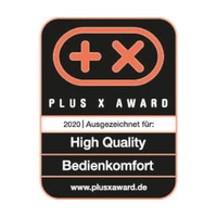 Plus X Award 2020 for High Quality and Bedienkomfort www.plusxaward.de