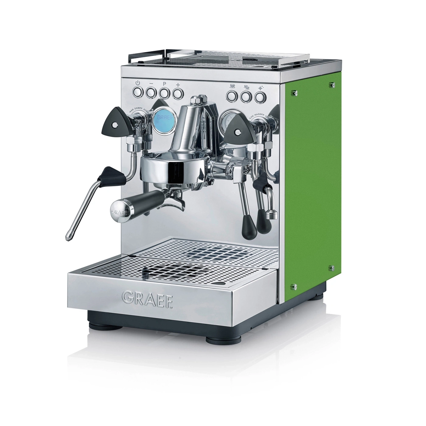 Macchina per espresso Estessa con portafiltro Acciaio inox / verde