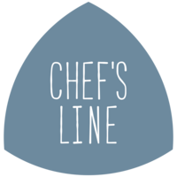 Chef's Line logo in a blue triangle on a black background.