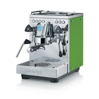 Graef espresso machine, green, stainless steel, professional design, coffee making