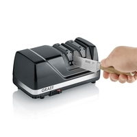 Affilacoltelli, elettrico, nero, con coltello, mano, GRAEF, affilatura, cucina