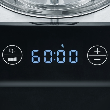 Digital display showing 60:00, control buttons, and an ice cream symbol.