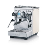 Macchina per espresso Estessa con portafiltro Acciaio inox / bianco metallizzato