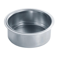 Stainless steel portafilter basket, round, with holes, for espresso machine