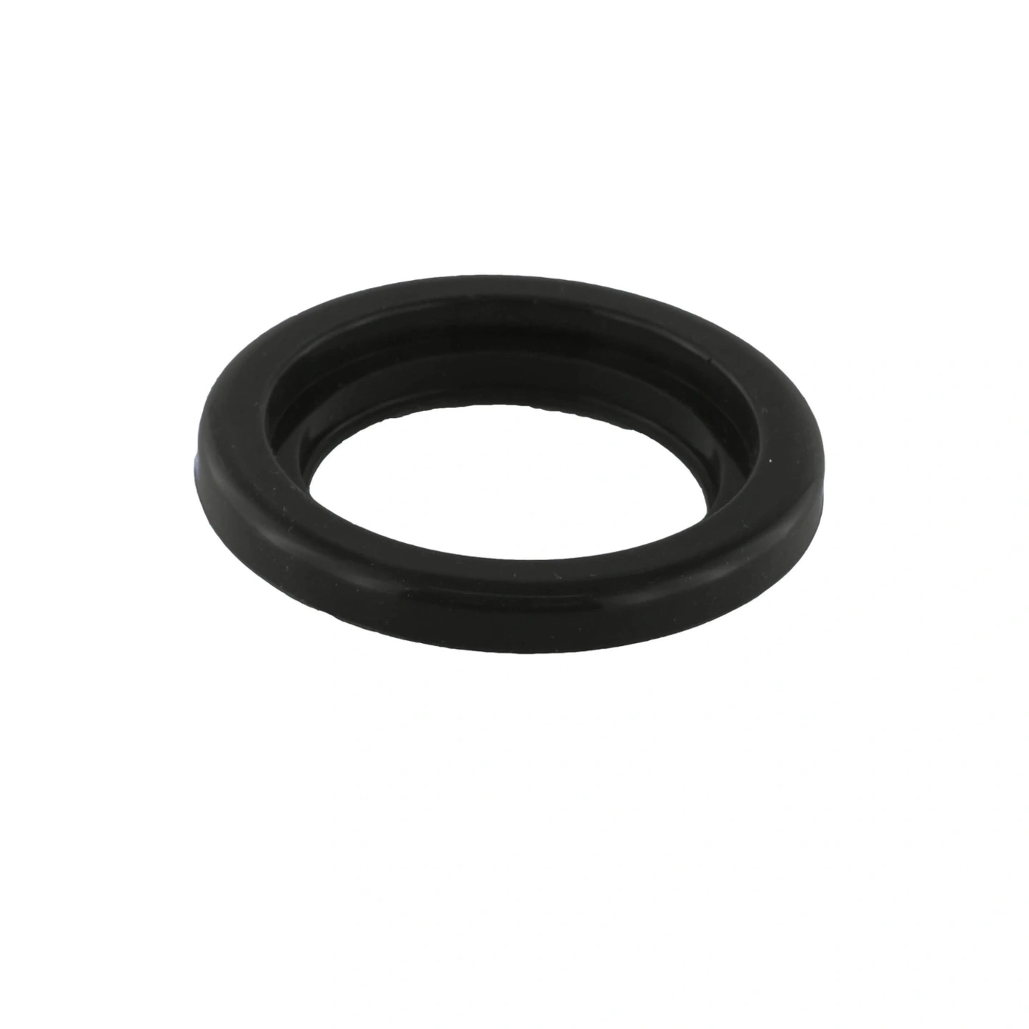 Joint d'étanchéité en caoutchouc noir, circulaire, pour usage industriel.