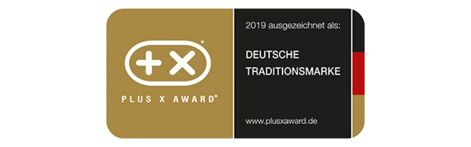 Plus X Award 2019 décerné en tant que marque traditionnelle allemande