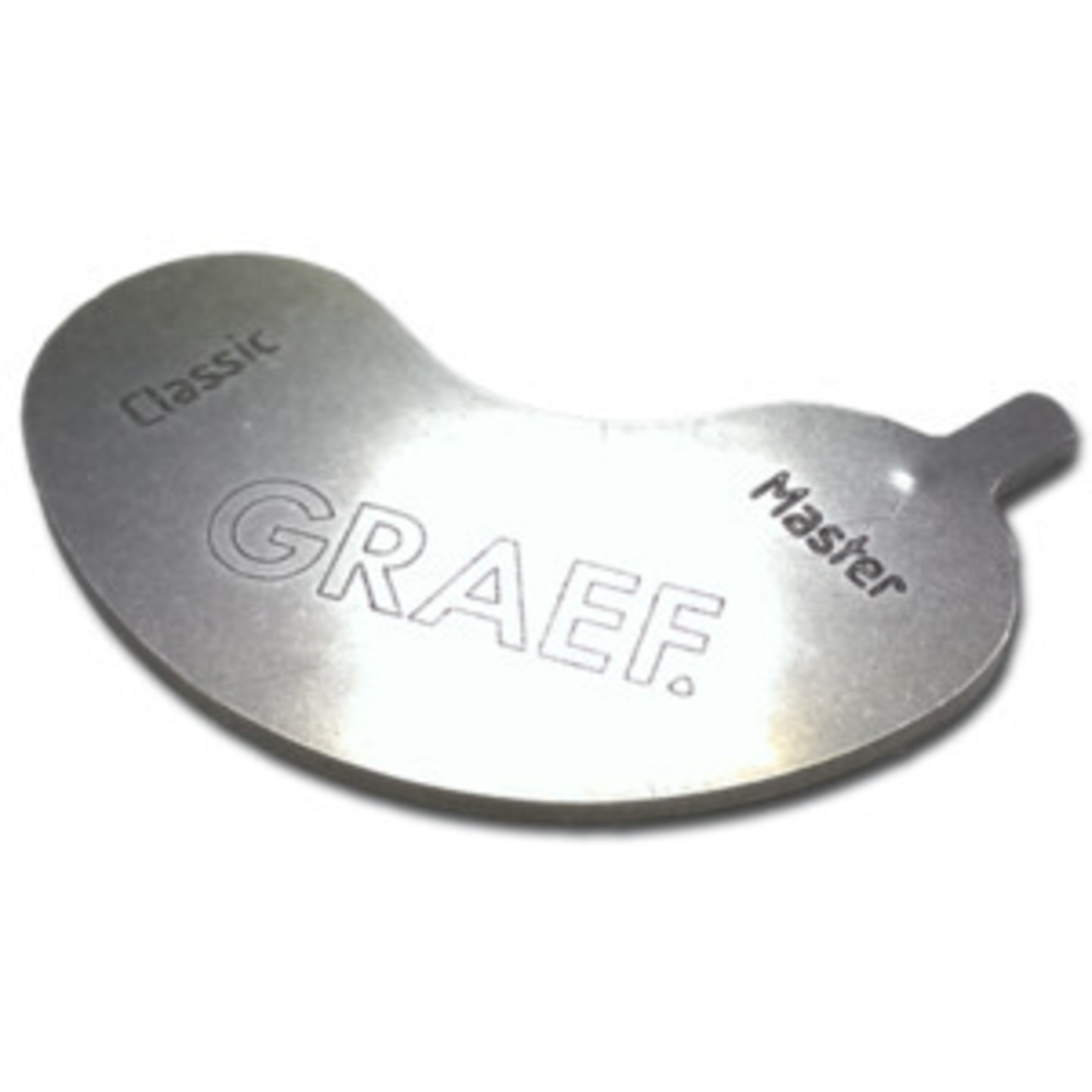 Graef Master Classic, utensile da cucina in metallo argentato, primo piano, testo, design classico