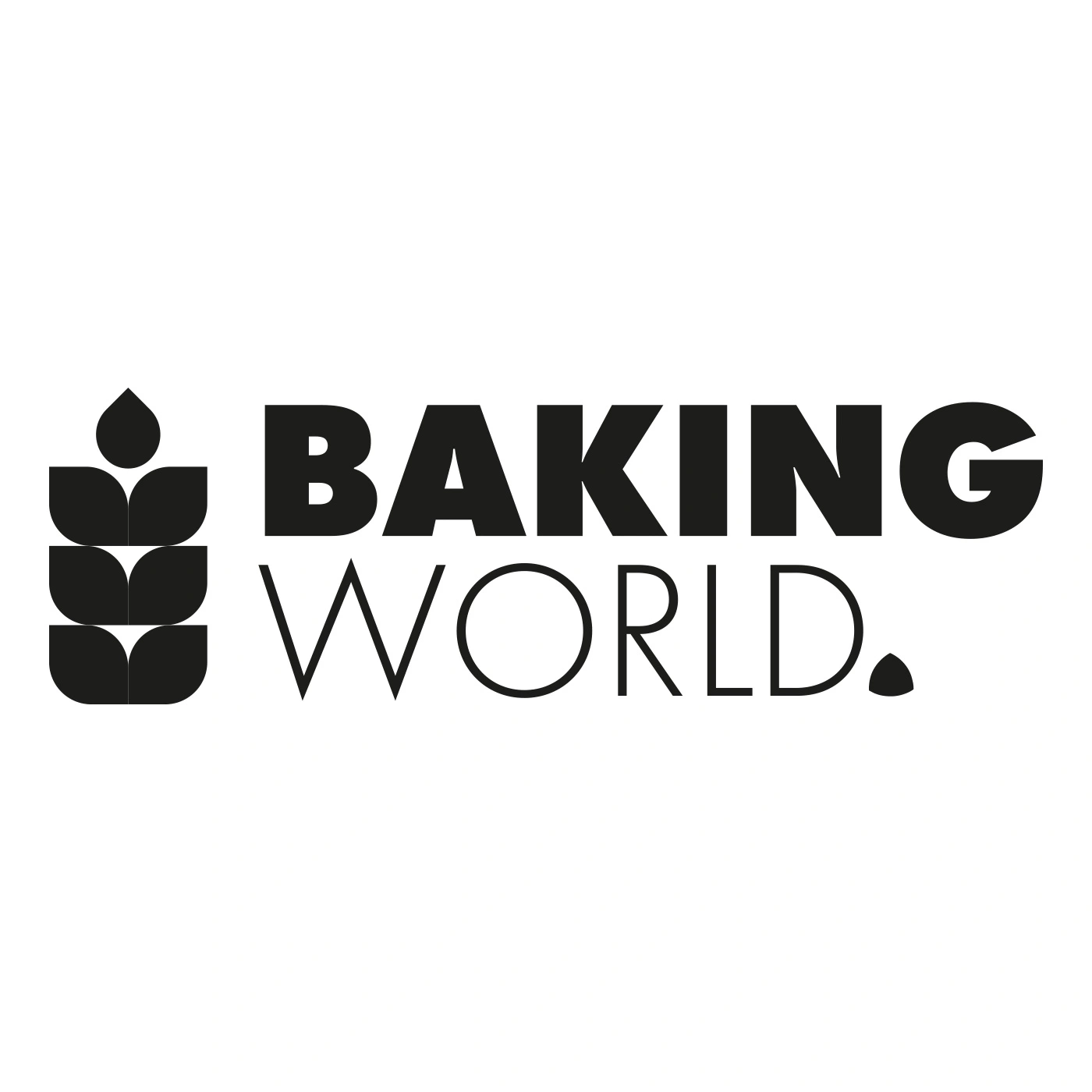 Un logo représentant un épi de blé et les mots "BAKING WORLD."