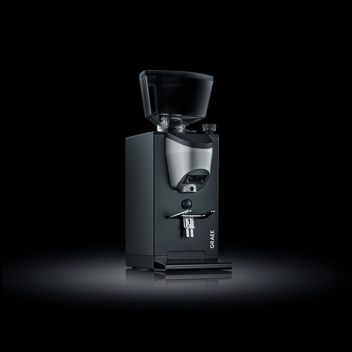 Macinacaffè marca Graef su sfondo nero