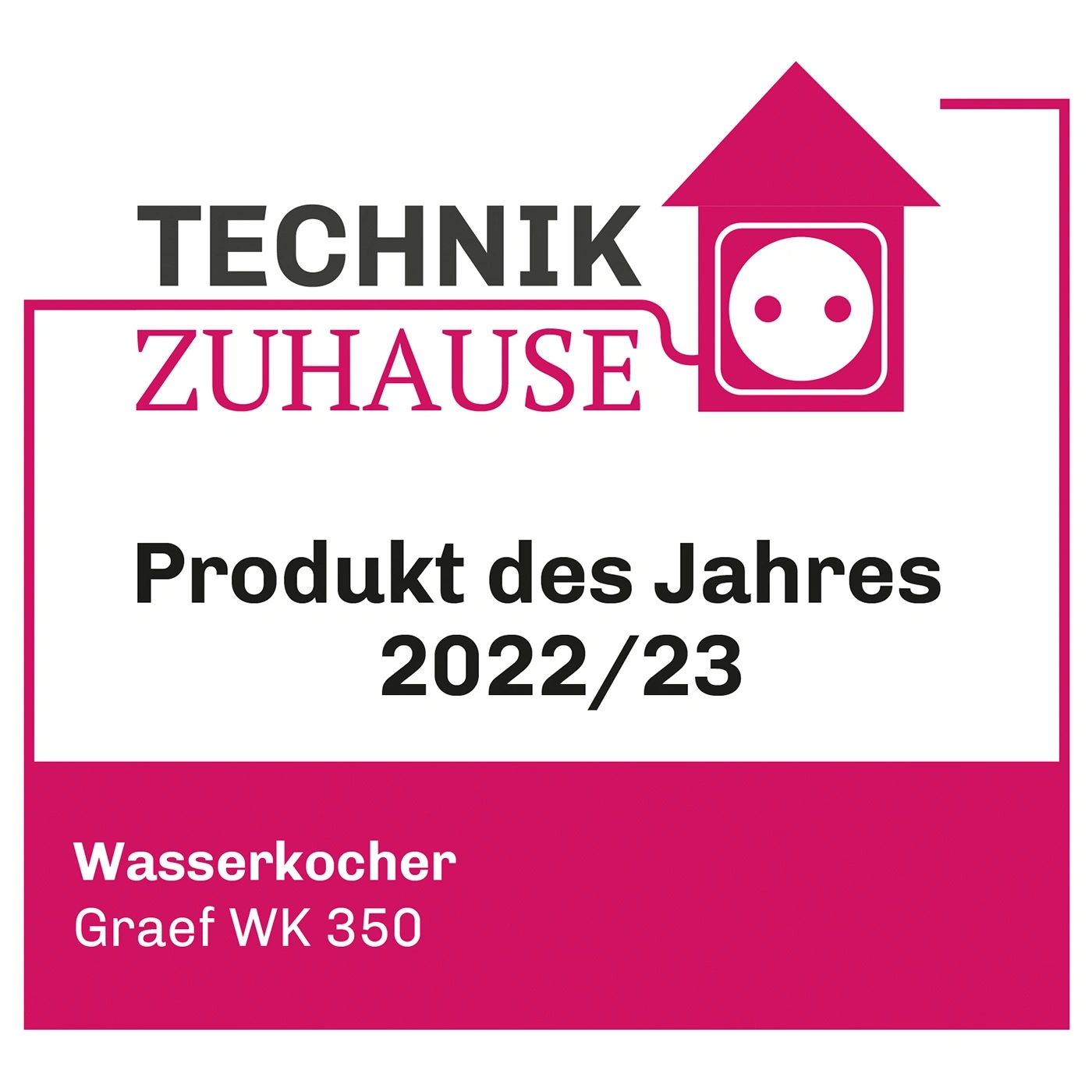 Technik Zuhause Prodotto dell'anno 2022/23 Wasserkocher Graef WK 350