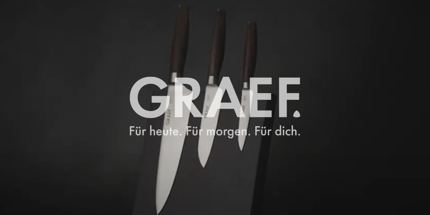 Couteaux GRAEF, pour aujourd'hui, pour demain, pour vous, ustensiles de cuisine, couteau de chef