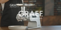 Graef meat grinder with text: For today. For tomorrow. For you.