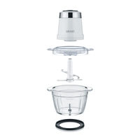 Tritatutto Graef, smontato, bianco, trasparente, elettrodomestico, tritare ingredienti