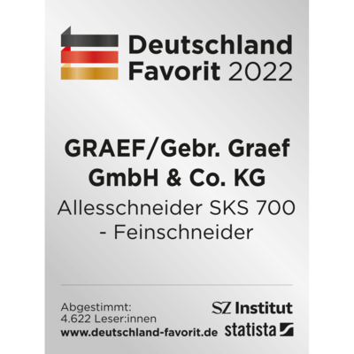 Prix Deutschland Favorit 2022 pour GRAEF Allesschneider SKS 700 Feinschneider