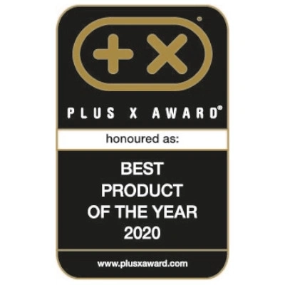 Plus X Award, Miglior prodotto dell'anno 2020, premio, logo, nero e oro