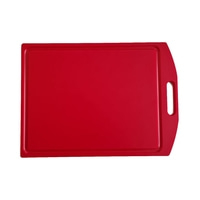 Planche à découper rouge rectangulaire avec poignée, outil de cuisine pour cuisiner