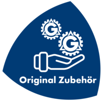 Logo blu con ingranaggi, mano e la scritta Original Zubehör.