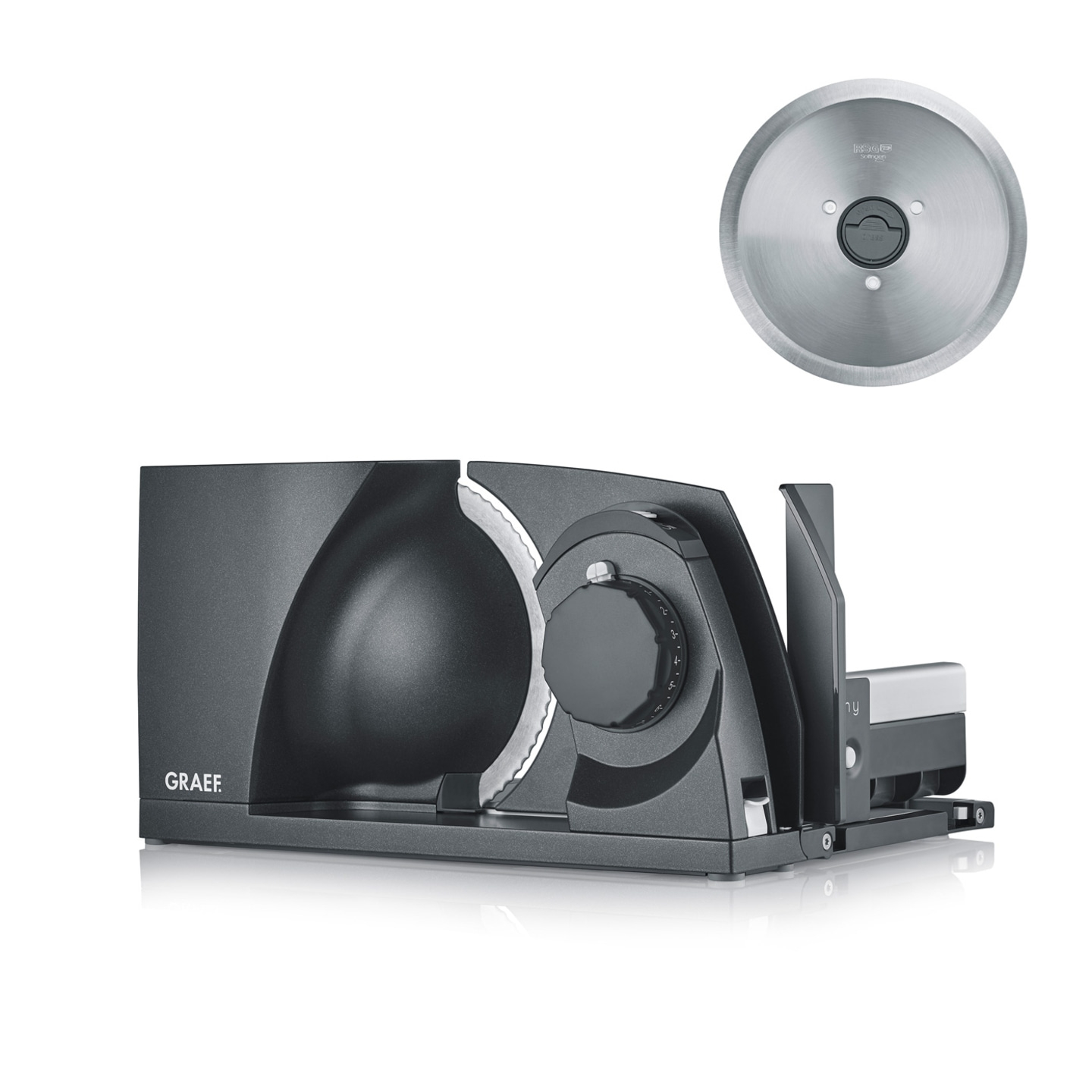 Graef food slicer with spare blade, black, for slicing various food items