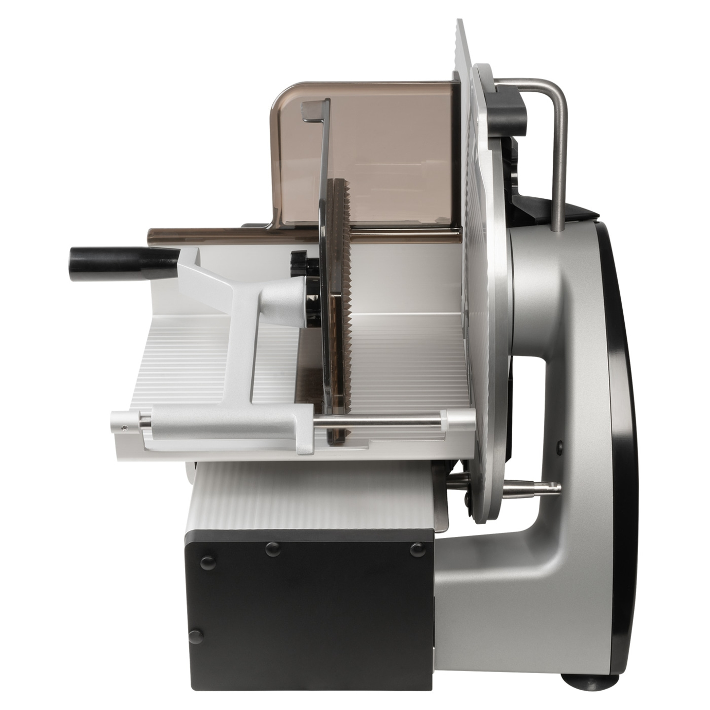 Meat slicer, silver and black, professional, kitchen, food, knife, cutting machine