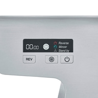 Device with display, buttons, and indicators for functions like reverse and standby.