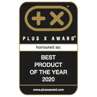 Plus X Award, Miglior prodotto dell'anno 2020, premio, logo, nero e oro