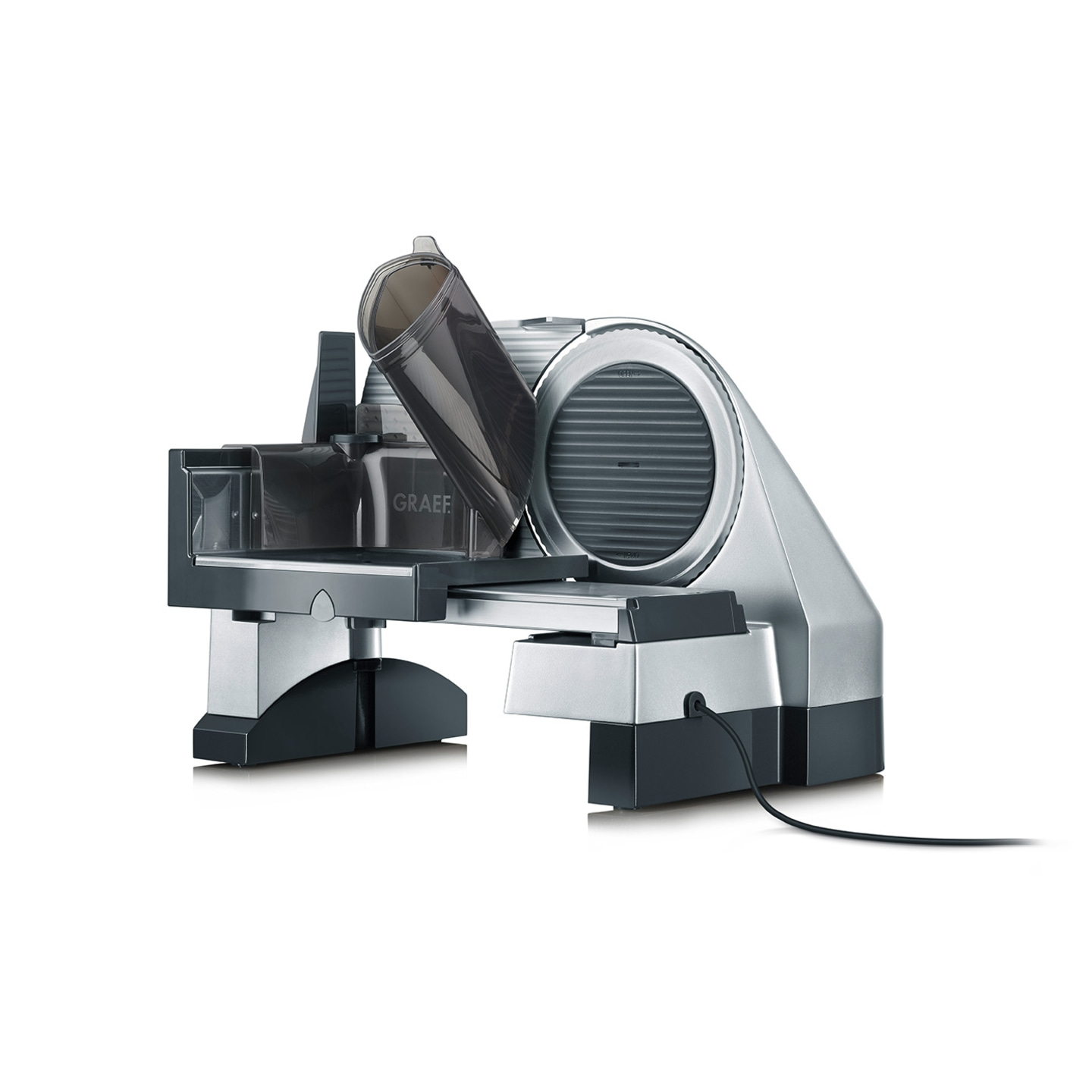 Trancheuse Graef, argent et noir, électrique, appareil de cuisine, préparation alimentaire