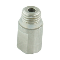 Raccord métallique fileté et troué, pour applications techniques.