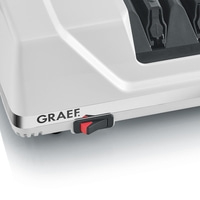 A white appliance with the GRAEF logo and a red/black switch.