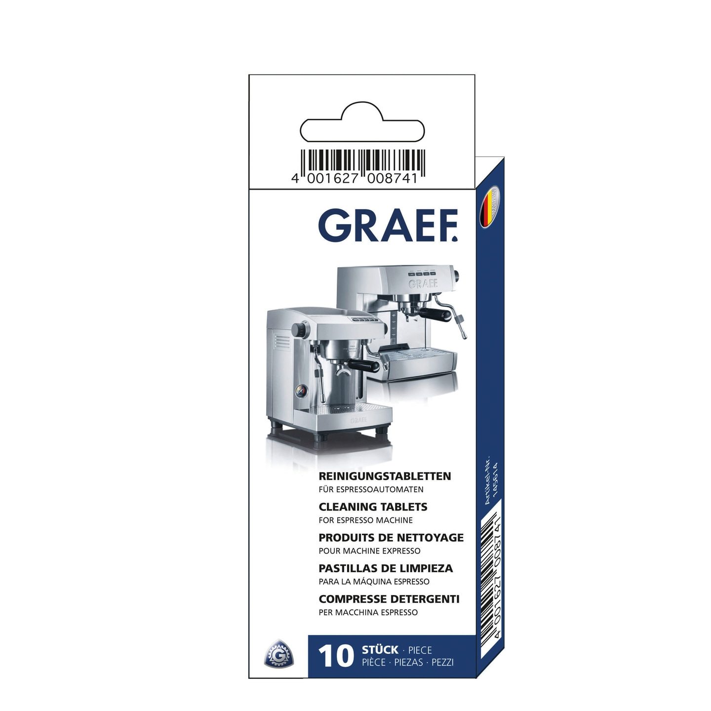 Pastiglie pulizia GRAEF per macchine espresso, 10 pezzi