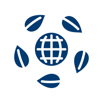 Globe avec des feuilles, symbole de durabilité globale et respect de l'environnement.