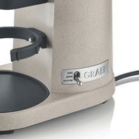 Coffee grinder with GRAEF logo and on/off/auto switch. Beige color.