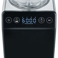 Machine à crème glacée avec panneau de commande et affichage numérique, noir