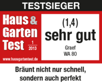Test Haus & Garten 2013: Très bien (1,4) pour Graef WA 80, gagnant du test.