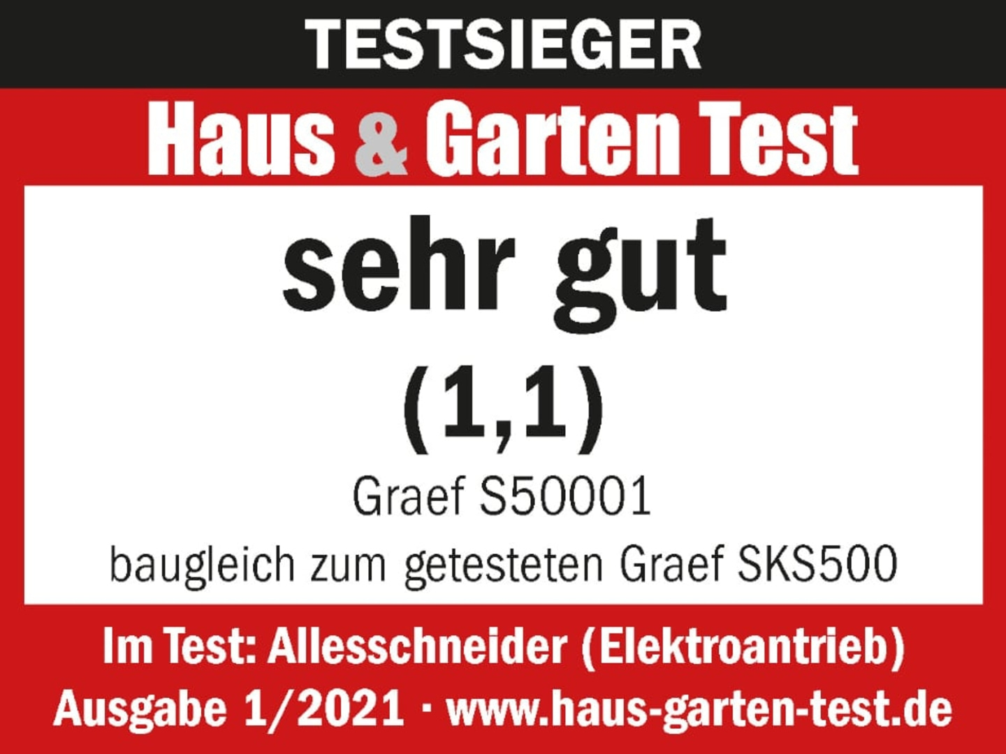 Testeur Haus & Garten Test: très bon (1,1) Graef S50001 Allesschneider édition 1/2021