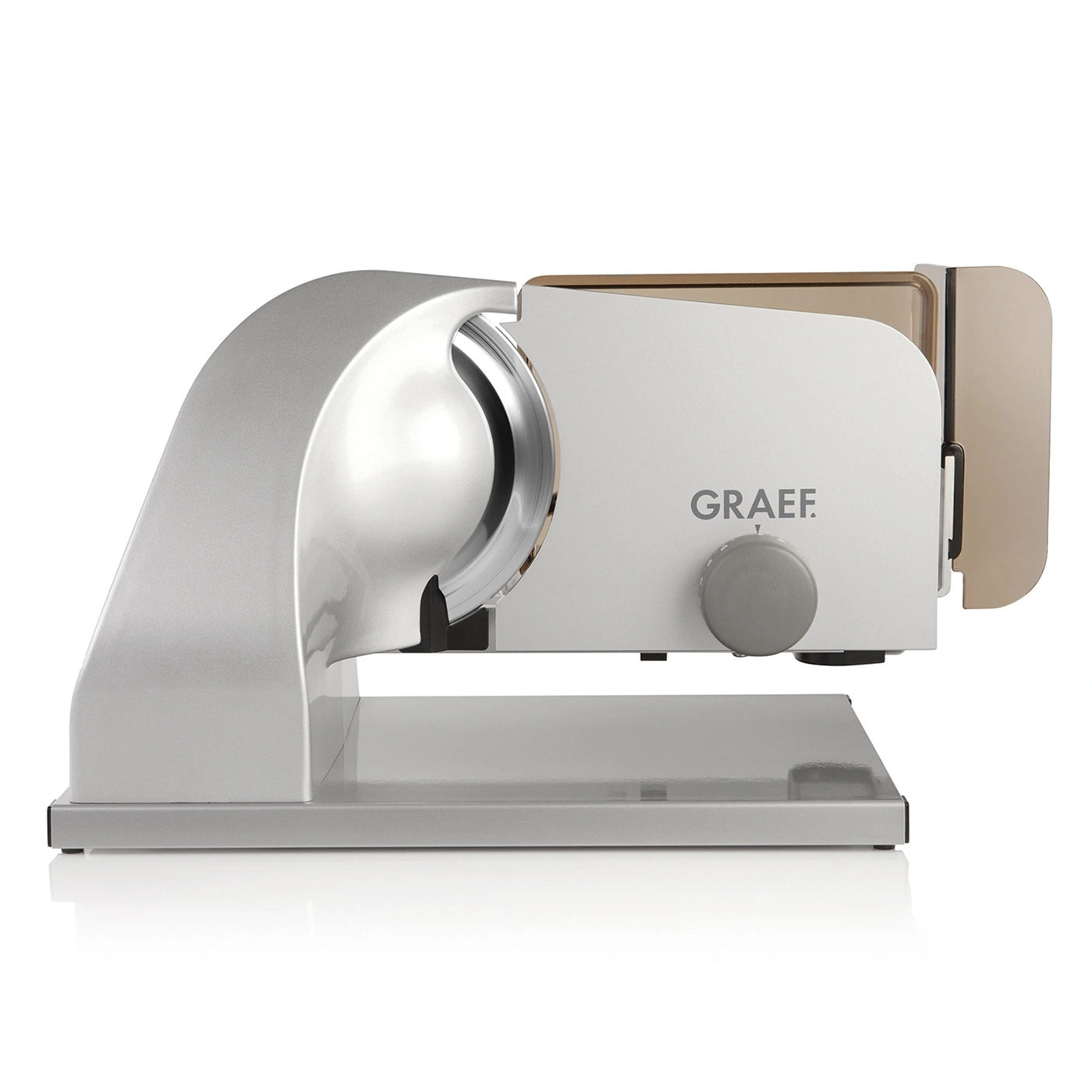 Affettatrice Graef, argento, primo piano, elettrodomestico, preparazione cibo