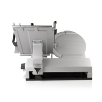 Affettatrice per carne, argento, elettrodomestico professionale, preparazione alimenti, taglio