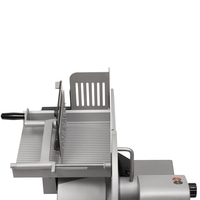 Trancheuse à viande, grise, professionnelle, cuisine, aliments, coupe, machine, métal, outil, appareil