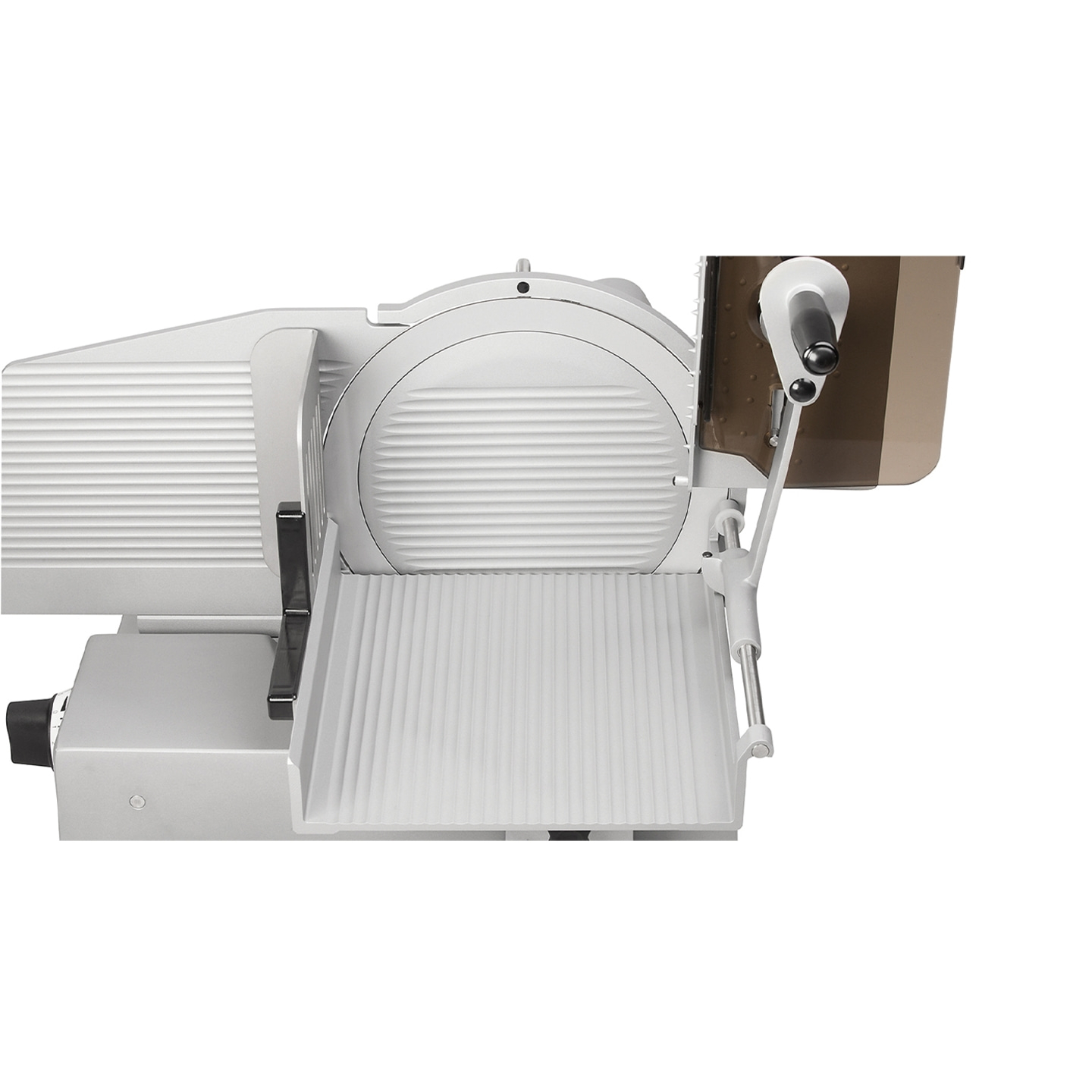 Trancheuse à viande, électrique, grise, avec lame, pour aliments, cuisine, appareil