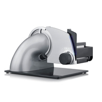 Trancheuse Graef argentée, design moderne, appareil de cuisine, électrique, couteau