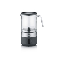 Mousseur à lait avec récipient en verre et poignée, marque Graef, isolé