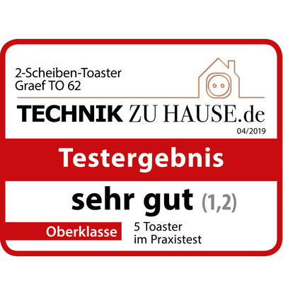 Toaster test result: very good (1.2), top class, Technik zu Hause.de